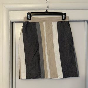 ANN TAYLOR Striped Linen Skirt - US Size 2